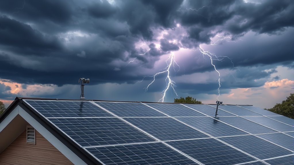 solar panels and lightning protection