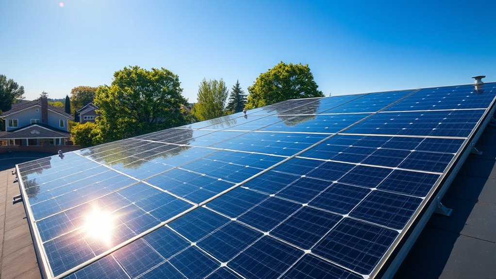 solar panels and radiation