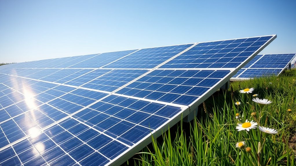 solar panels do not emit radiation