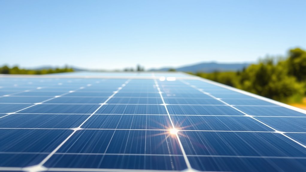 solar panels do not emit radiation