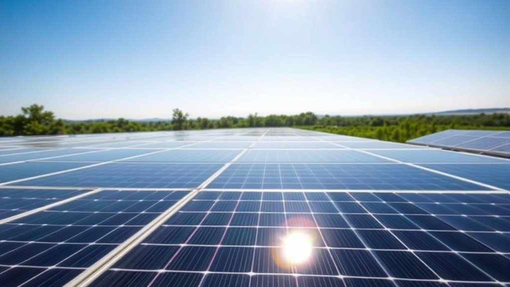solar panels do not emit radiation