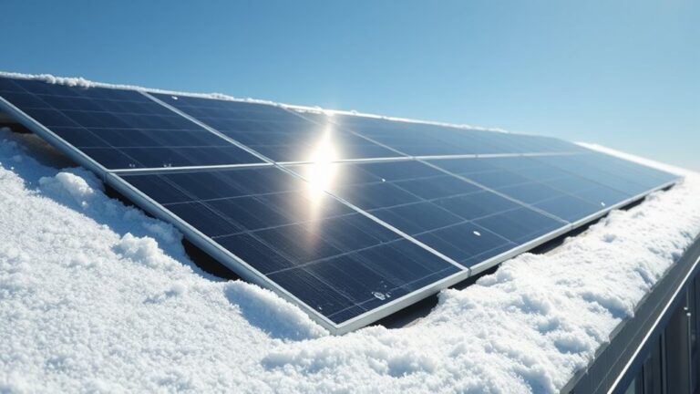 solar panels function in snow