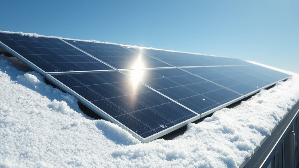 solar panels function in snow