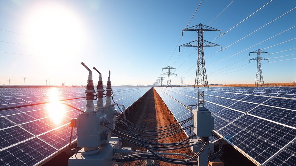 solar panels transmit energy