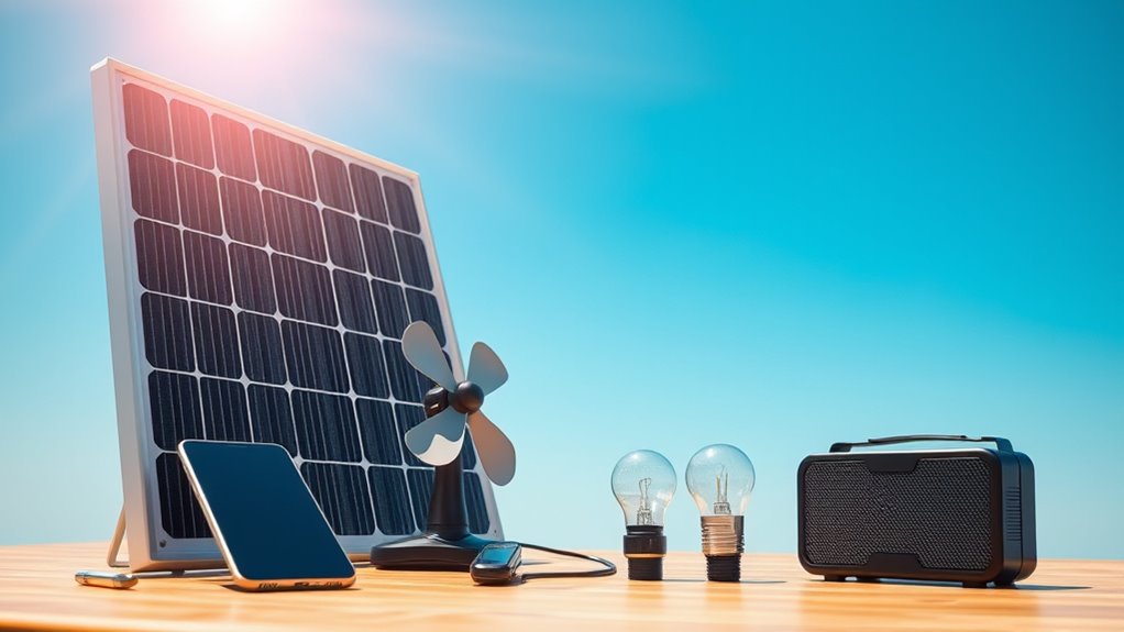 solar powered daily device usage