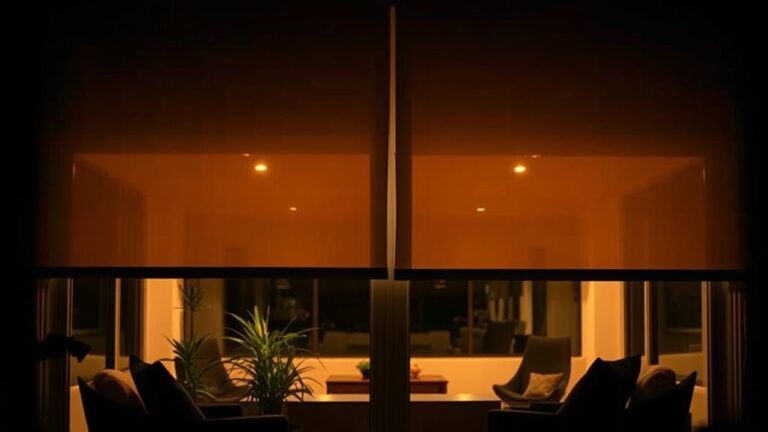 solar shades block visibility at night