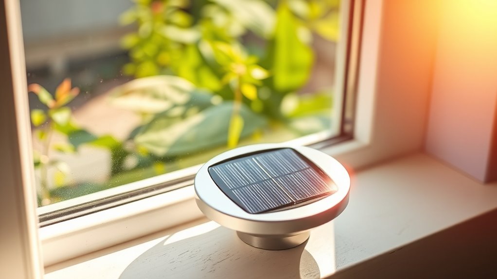 sunlight charges solar lights