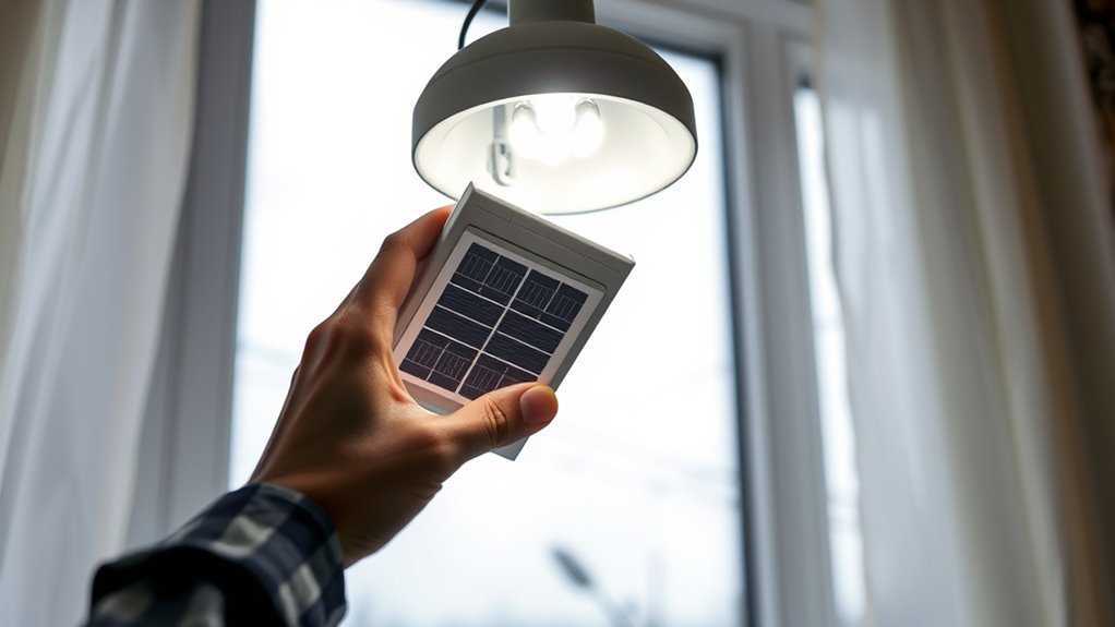 sunlight charges solar lights