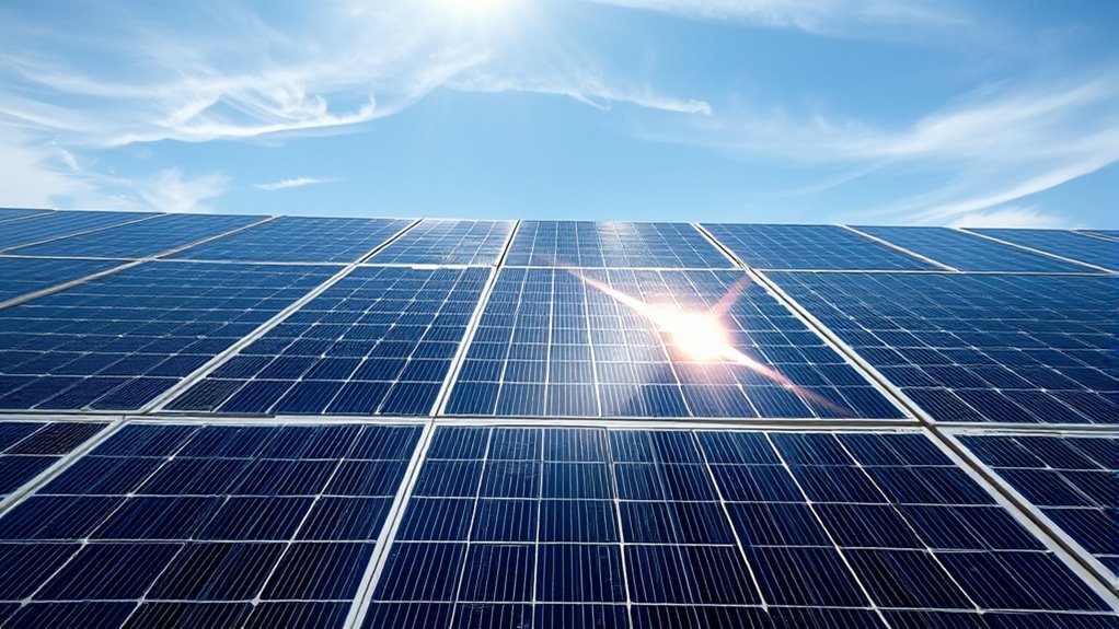 sunlight excites electrons flow