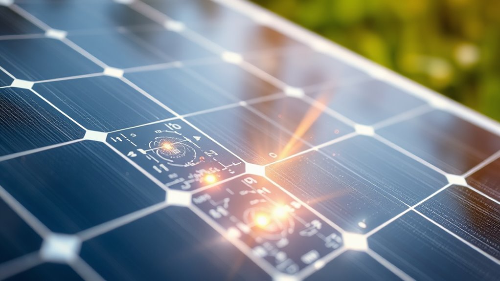 sunlight excites electrons flow