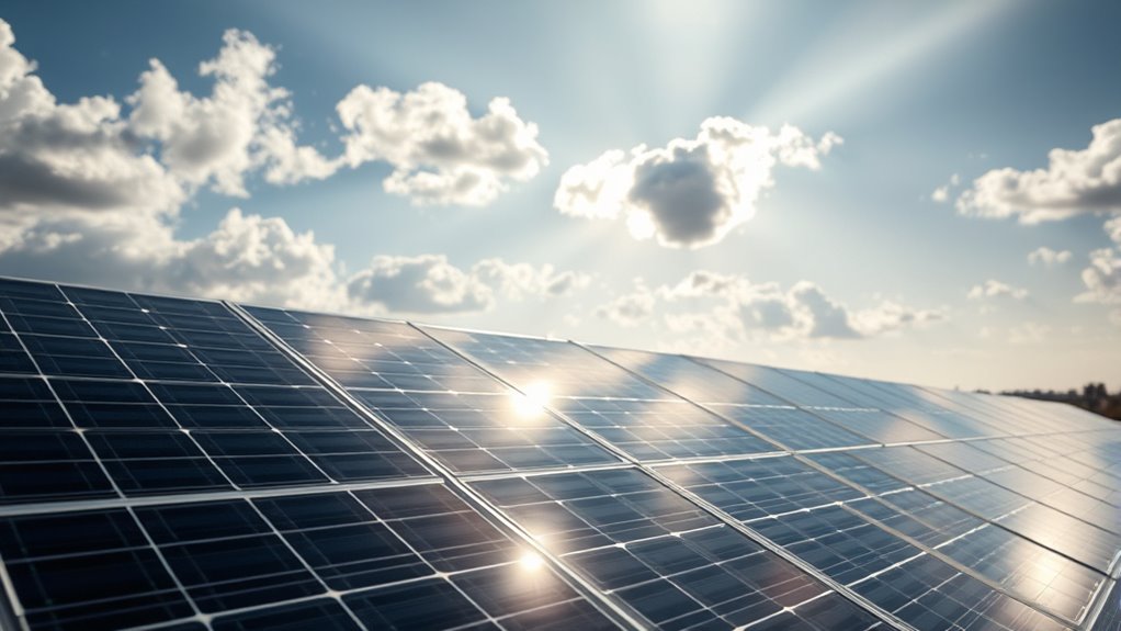 sunlight excites electrons flow