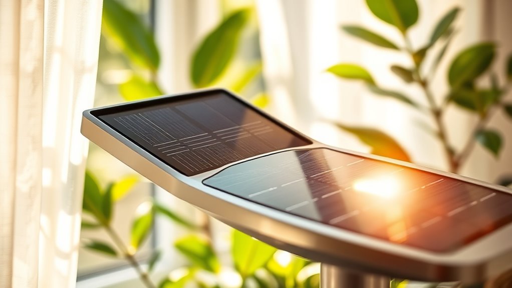 sunlight powers solar batteries