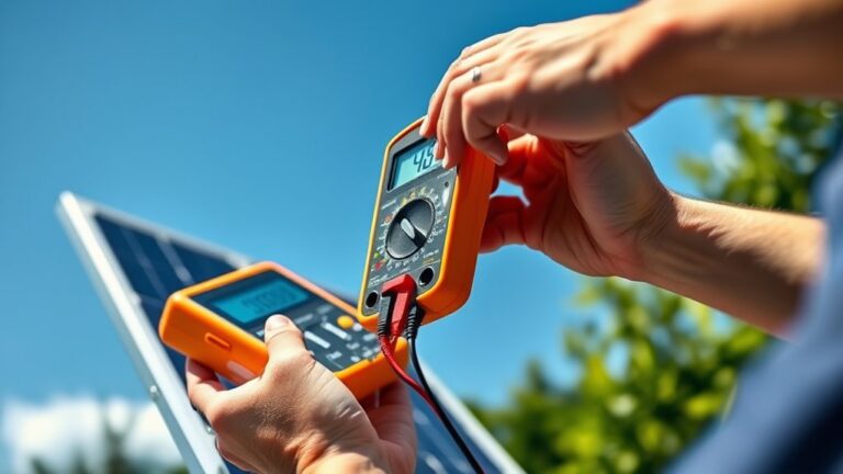 test solar panel output
