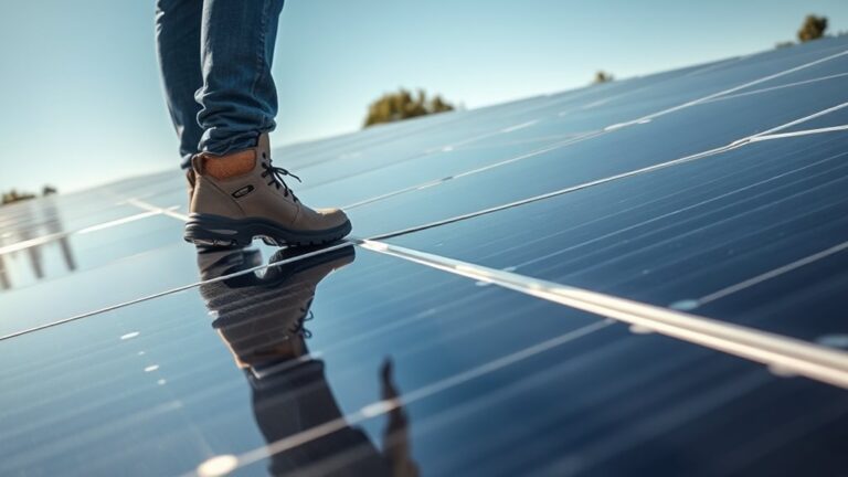 walking on solar panels